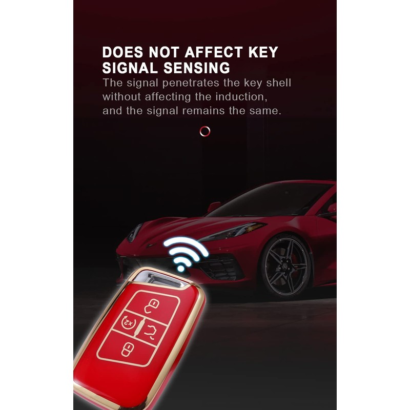 TECART TPU Key Case Cover Fit for VW Atlas Golf