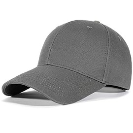Bakicey Unisex Outdoor Baseball Cap, Cotton Baseball Cap, Adults’, Casual. Pure Colour, Adjustable Athletic Cap, Women Men, darkgray, 56-58