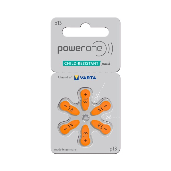 PowerOne Power One Size 13 PR48 Zinc Air MF Hearing