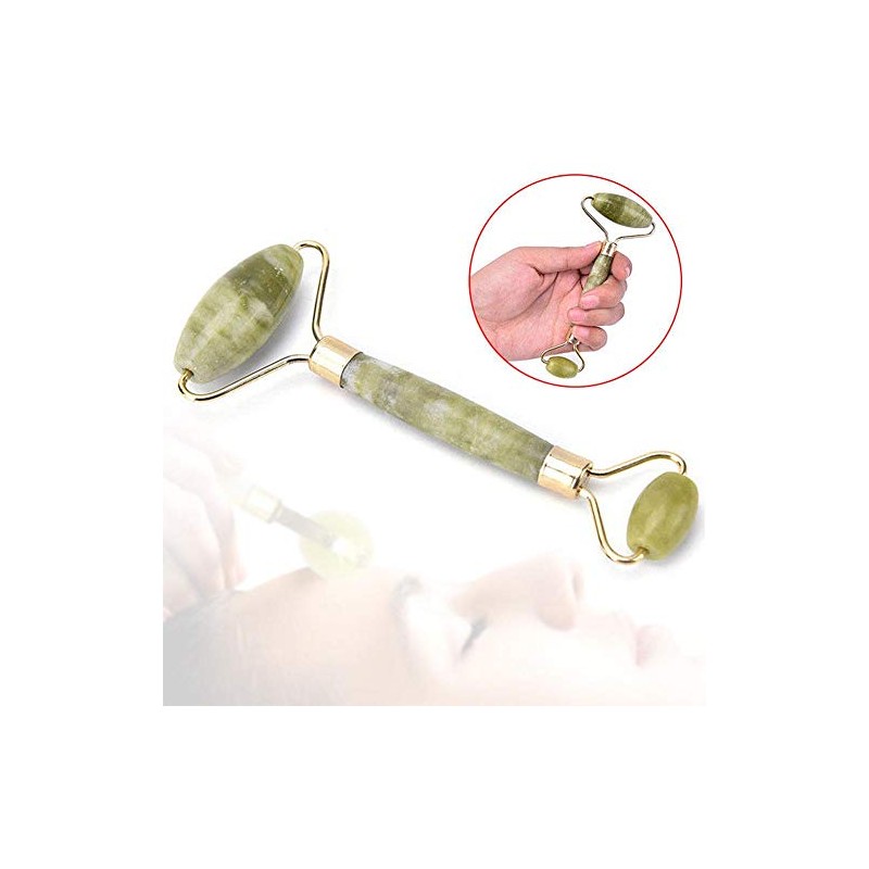 Guasha Facial con Rodillo de Jade Natural Jade Roller Gua