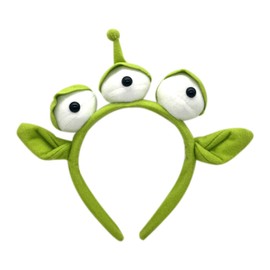 CHAOYUN 1PCS Green Toy Story Alien Headband Stretchy Plushy Three-eyed Headband Cute Hair Accessories for Girls