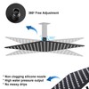jeriussg Black 16 Inch Ultra Thin Rain Shower Head, Large