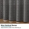Chyhomenyc Diamo Grey Shower Curtains for Bathroom, Soft Lightweight Jacquard