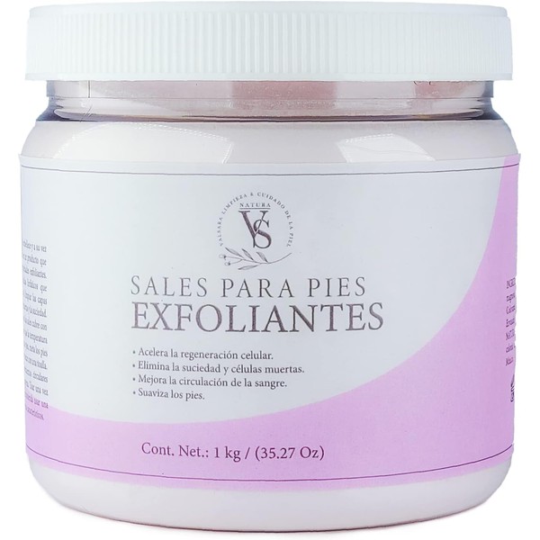 Exfoliante en sales para pies, suaviza y renueva la piel.