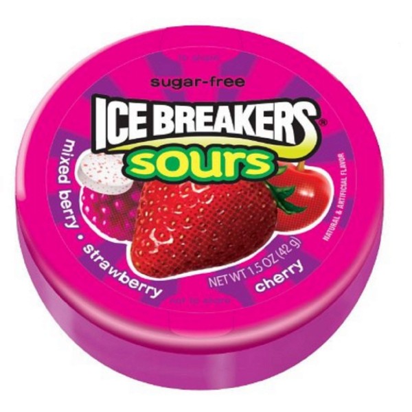 Ice Breakers Sours Sugar Free Mixed Berry Candy 8 pack (1.5 oz per pack)