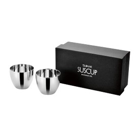 Asahi TSUBAME SUSCUP 2-Ply Cups, 2.4 fl oz (70 ml), Set of 2, Gift Packaging