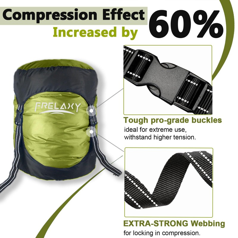Frelaxy Compression Sack, 40% More Storage! 11L/18L/30L/45L/52L Compression Stuff Sack,