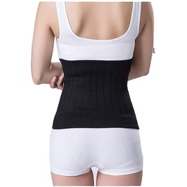 YUPPIE TONE Kidney Warmer Winter Cashmere Body Warmer Elastic Wool Heat Belt for Men and Women, black