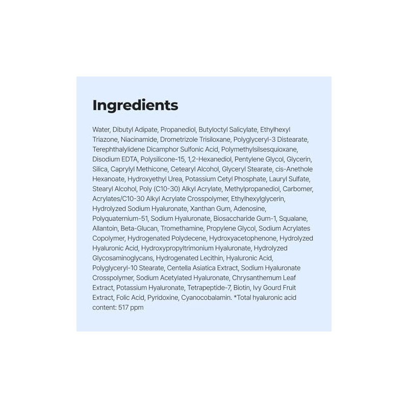 Sunscreen Hyaluronic Acid Fresh Sun Serum 50ml
