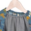 Kusuguru Japan KSM204-01 Dinosaur Pattern Kids Smock Blue 39.4 inches