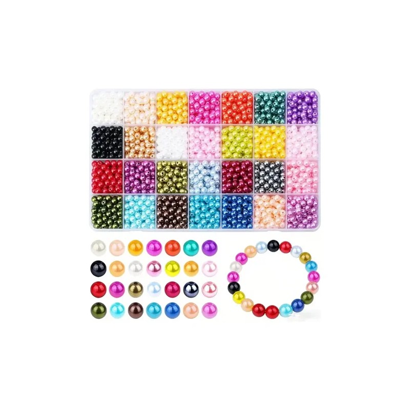 2000pcs Cuentas De Perlas Para Pulseras, Joyas, Collares