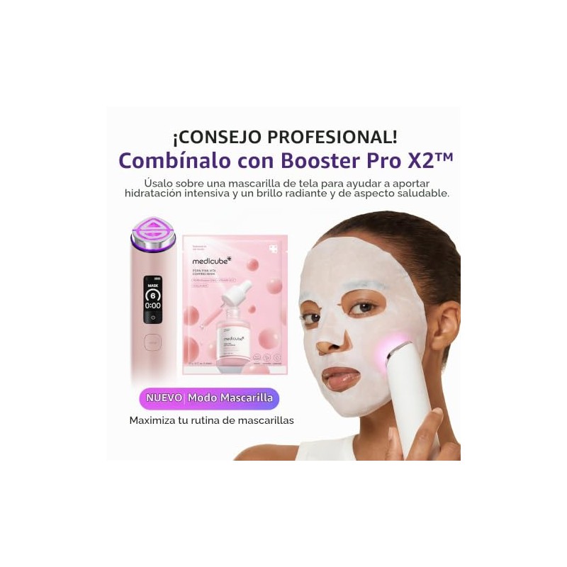 medicube Mascarilla facial rosa con recubrimiento de vitaminas y ADN