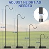 Liitrton 62.6 Inch Shepherds Hooks for Outdoor, Adjustbale Hummingbird Feeder