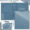 Henoyso 72 Pcs Plastic Folder with Clear Front Pocket and
