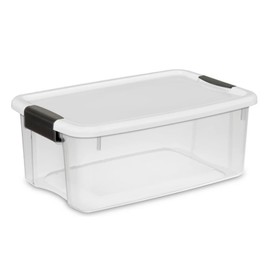 STERILITE 19848006 Ultra Storage Tote with Titanium latches, 18 Quart