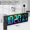 XREXS Large Digital Wall Clock with Remote Control, 17.2" LED