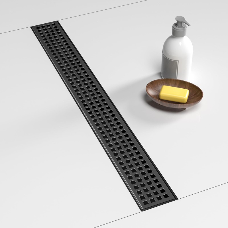 BARONAGE Linear Shower Drain 32 Inch Rectangular Floor Drain with