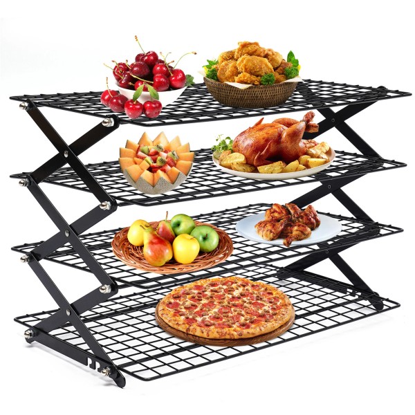 Unbranded 4Tier Stackable Collapsible Cooling Rack Grilling Drying Rack for