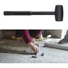 1 Pcs Black Lightweight Rubber Hammer Soft Mallet For Floor