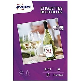 Avery Mates C9269-10 Bottle Labels x40 Inkjet 120 x 90 mm