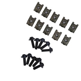 Mounting Nut Set 10x M5 Aluminum Motorcycle Fairing Body Bolt Kit Screw Spire Speed Fastener Clip Nut Accessory(black)