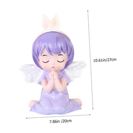 SUPVOX Cartoon Angel Girl Piggy Bank Cute Coin Bank for Decorative Money Box for Birthday Present for Saving Money Adorable Table Ornament for Home Decor