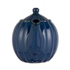 Creative Co-Op 34-Ounce Stoneware Ribbed Teapots with Reactive Glaze, Blue