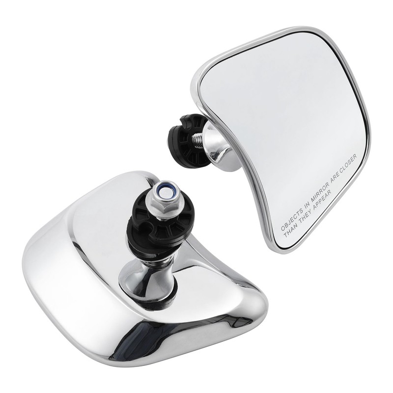 TCT-MOTORPARTS Chrome Fairing Mount Rear View Mirror Fits for Harley