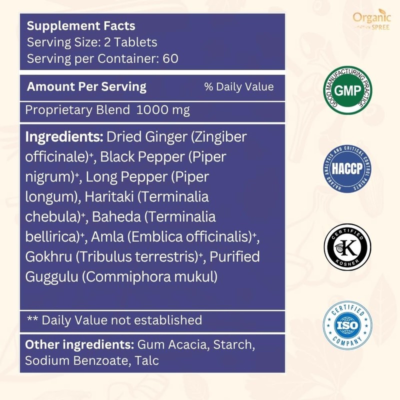 ORGANIC SPREE ORGANIC SPREE Gokshuradi Guggulu 120 Tablets - Ayurvedic