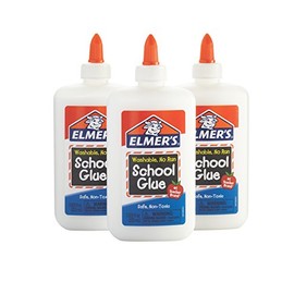 Elmer's Liquid School Glue, White, Washable, 7.625 Ounces, 3 Count Slime Kit