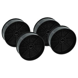 vhbw 4 x Activated Carbon Filters Compatible with Progress 94202206400 Cooker Hood - 12.4 cm
