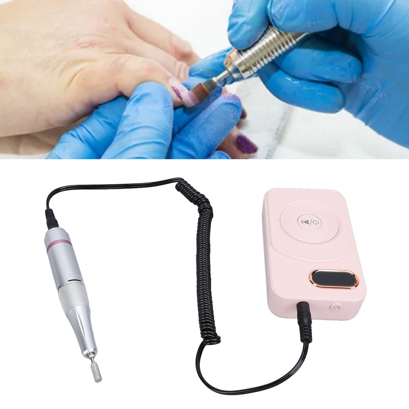 Nail Drill Machine Rechargeable Portable 0‑45000rpm LCD Display Electronic Nail