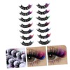 Baluue 7 Pairs Colored False Eyelashes Eyelash Stickers Fluffy False