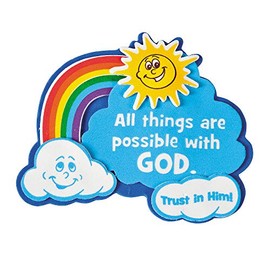 “All Things Are Possible with God” Magnet Craft Kit - Makes 12 - Crafts for Kids and Fun Home Activities