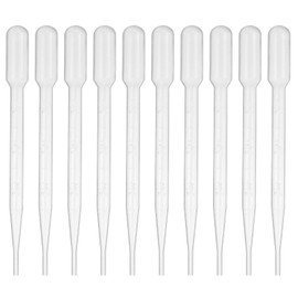 PATIKIL 3ml Pipettes Dropper, 128 Pcs Plastic Pipettes Disposable Pipette Transfer Pipette Calibrated Plastic Eye Dropper with Scale for Science Laboratory Resin DIY Crafts Makeup Oil