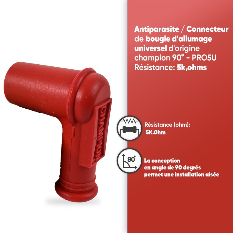 GreenStar 11115 Spark Plug Connector Champion Original 90 ° PRO5U