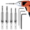 Ansodo 7Pcs Hinge Drill Bit Set, self centering drill bit,