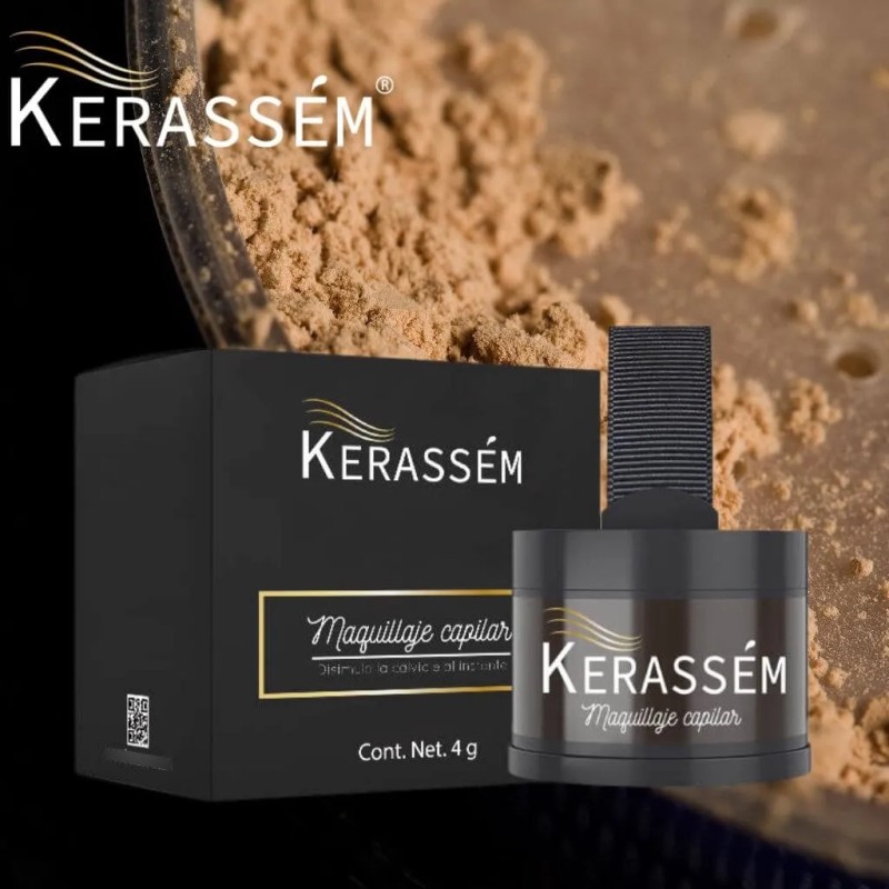 Maquillaje Capilar Cubre Calvicie Kerassém (cabello/barba)