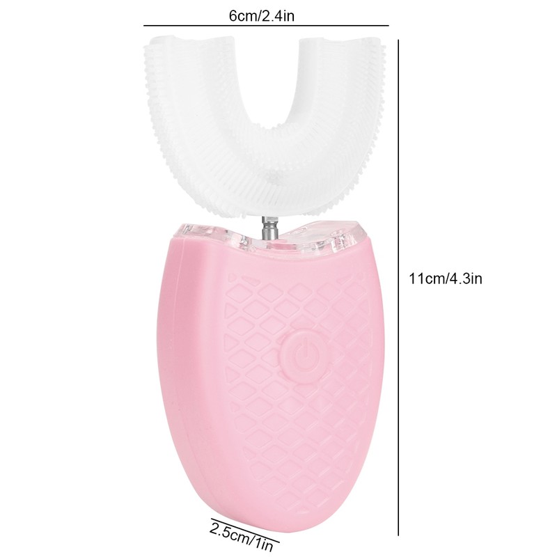 Household Ultrasonic Rechargeable Silicone U shaped Electric Toothbrush Teeth Whitening