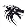 Reusable Stencil, Silhouette Dragon Head Design, 8.5x11 Inches, Perfect for