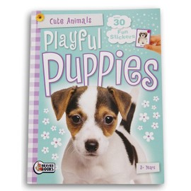 Playful Puppies Sticker Book - Includes Over 30 Large Dog Stickers