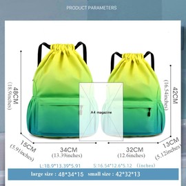 YYKSYDPT Gym Bag for Men and Women, Drawstring Gym Bag, Waterproof Oxford Backpack with Large Capacity for Travel, Leisure, Work, Sports, Deep Purple