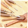 Tofficu 6pcs Walnut Handle Wood Carving Chisel Set Durable Hand