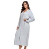 COLORFULLEAF Women's Zip Up Robes Long Sleeve Hooded Fleece Bathrobe