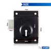 XFORT® Traditional 4” x 3” Rim Press Lock, Surface Mounted
