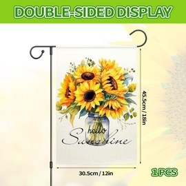 Durable Garden Flags, 100% Burlap, Waterproof and Fade-Resistant, Double-Sided Design, Mini Garden Size, Perfect for Outdoor Decoration, 30.5 x 45.5 cm