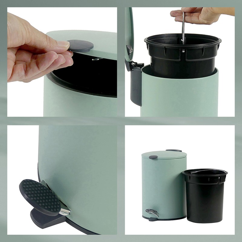 Kela Bin, Metal, Green, one Size