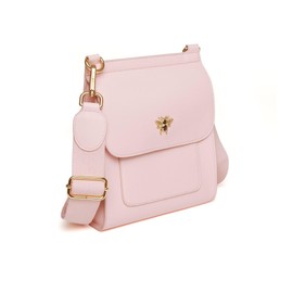 Alice Wheeler Vegan Leather Pastel Crossbody Bag Bee (Pastel Pink)