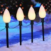 C9 Christmas Lights Outdoor Decorations Lawn with Pathway Marker Stakes,