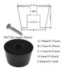 Acoeitl Black Soft Cutting Board Rubber Feet with Metal Screws